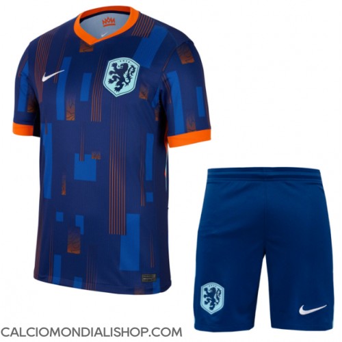 Maglie da calcio Olanda Seconda Maglia Bambino Europei 2024 Manica Corta (+ Pantaloni corti)